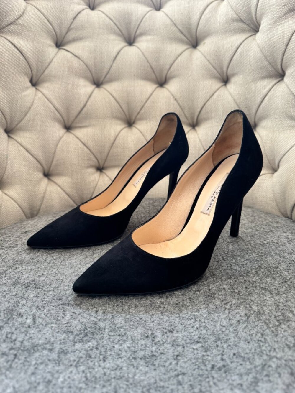 Roberto Festa Milano Black Suede Pumps